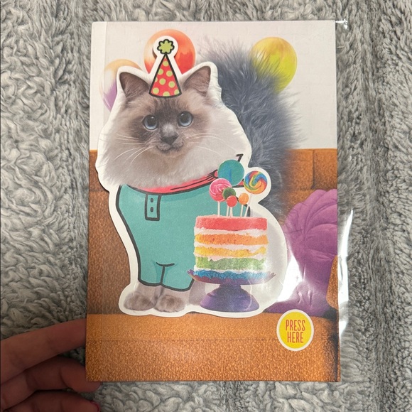 Colorful Cat Birthday Card - Picture 1 of 1